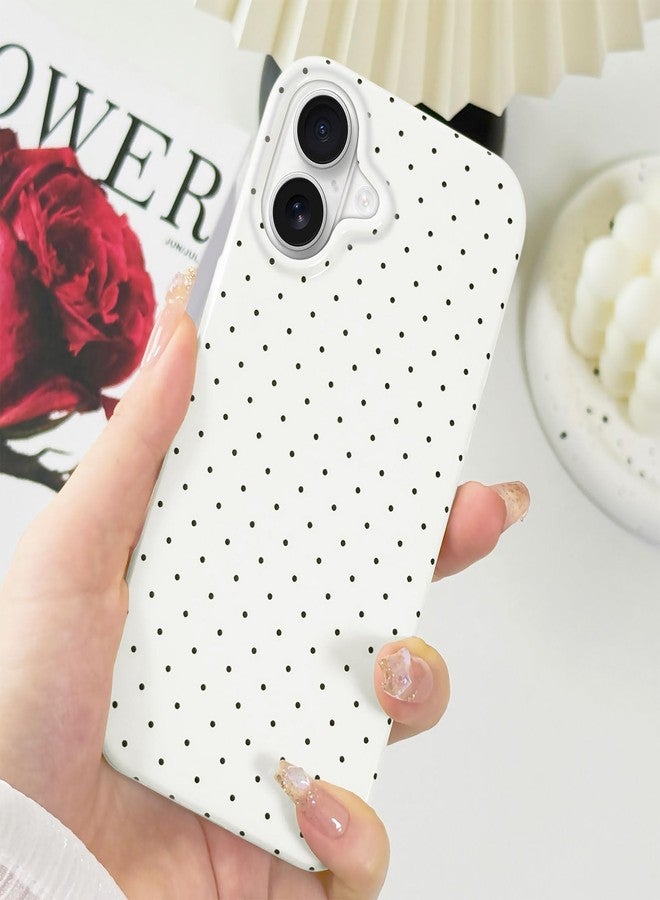 Hython for iPhone 17 Case Cute Polka Dot Aesthetic Design Simple Cover 6.3", Thin Slim Anti-Scratch Soft TPU Bumper Shockproof Rubber Protective Phone Cases for Women Girls Girly Boys, White - Image 2