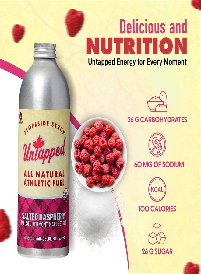 UnTapped Salted Raspberry Bulk Bottle - 16 Servings | 16 Fl Oz Aluminum Bottle | Pure Vermont Maple Syrup with Organic Raspberry Juice and Sea Salt for Natural Energy - Image 5