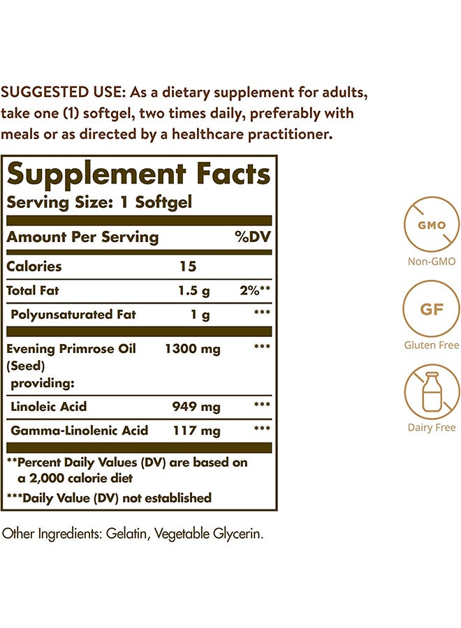 سولجر مكمل غذائي بزيت زهرة الربيع المسائية 1300 ملجم، 60 كبسولة هلامية - Image 2