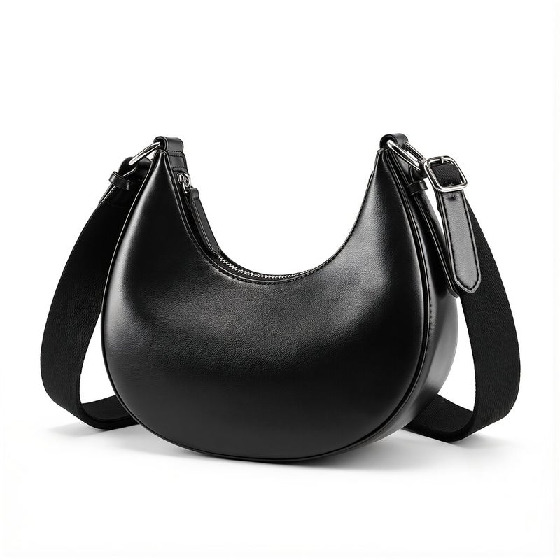 Lightweight Crescent Hobo Bag No Sore Wrist Stain Resistant Waterproof Non Deform Comfortable Daily Purse - Image 1