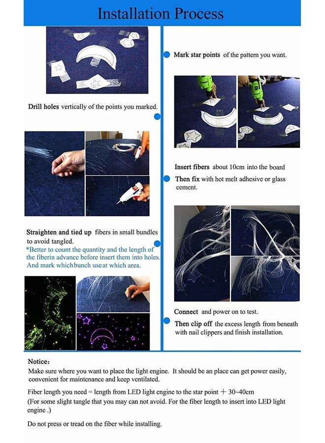 azimom Car Use Bluetooth 16W Upgraded Fiber Optic Light Star Ceiling Lighting Kits Mixed 335pcs 13.1ft Optical Fibers Sound Activated APP Remote Control Livingroom Headliner Starlight Decoration - Image 5