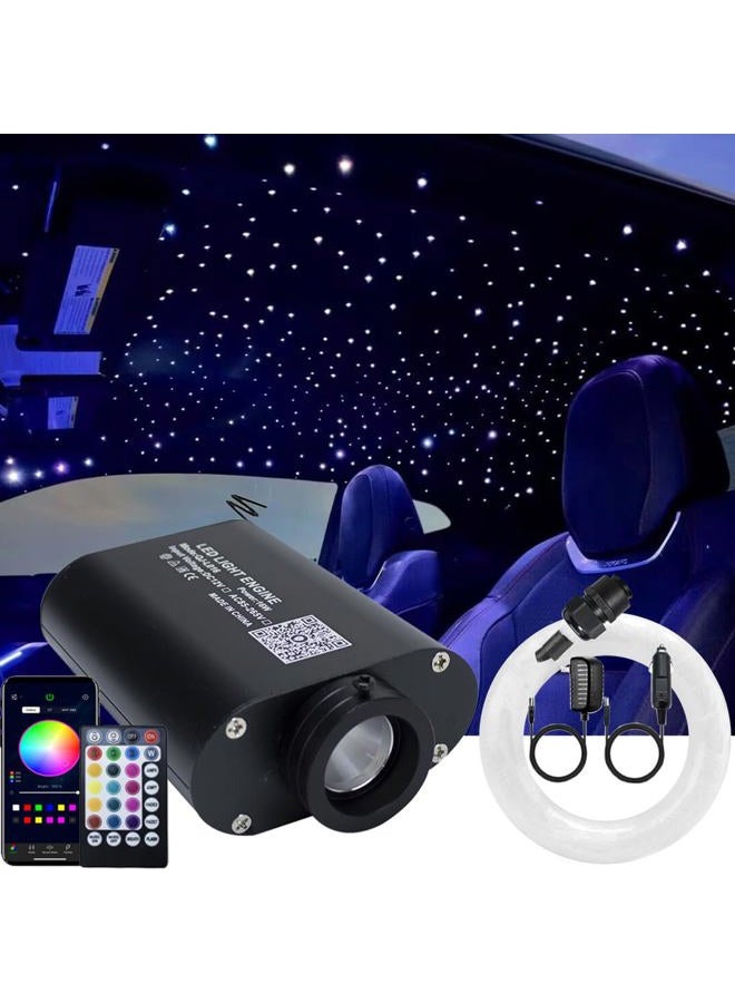 azimom Car Use Bluetooth 16W Upgraded Fiber Optic Light Star Ceiling Lighting Kits Mixed 335pcs 13.1ft Optical Fibers Sound Activated APP Remote Control Livingroom Headliner Starlight Decoration - Image 1