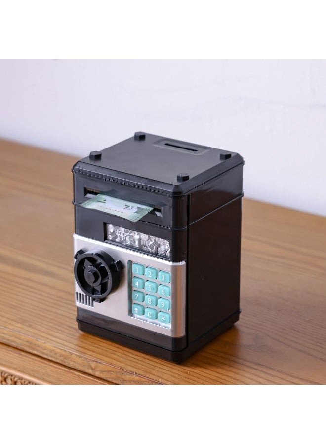 DANUBE HOME Milano Kids Bank Plastic Digital Security Safe For Kids, Home L12.3Xw13.5Xh19Cm - Black - Image 3