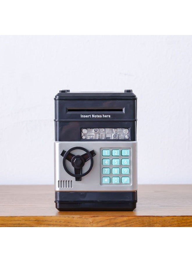 DANUBE HOME Milano Kids Bank Plastic Digital Security Safe For Kids, Home L12.3Xw13.5Xh19Cm - Black - Image 2