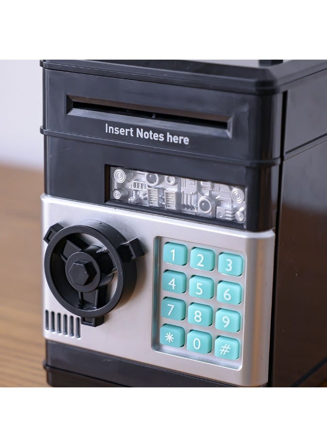 DANUBE HOME Milano Kids Bank Plastic Digital Security Safe For Kids, Home L12.3Xw13.5Xh19Cm - Black - Image 4