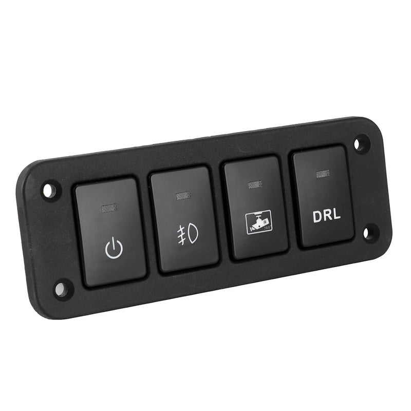 Light durable upgraded substance 4 Gang Switch Panel Push Button for DRL LED Driving Recorder Fog Lamp, 12-24V Car Interior Switch with LED Indicator, Compatible with Levin Varied global sizing picks Anti slip Multi-market varied design options Defect free upgraded substance Upgraded classic design Space saving design picks Durability boosted processed material Global flexible sizing options Cross part assemble fit All temp range compatible build Multi-use qualified quality Priority based order prep Non sticky surface Multi usage Classic design alternatives Neat shape Multi-purpose KSA stocked goods Land transit & shipment compatible Labor saving optimized design Classic practical design Gulf mainstream practical design Natural material Heavy load resistant - Image 4