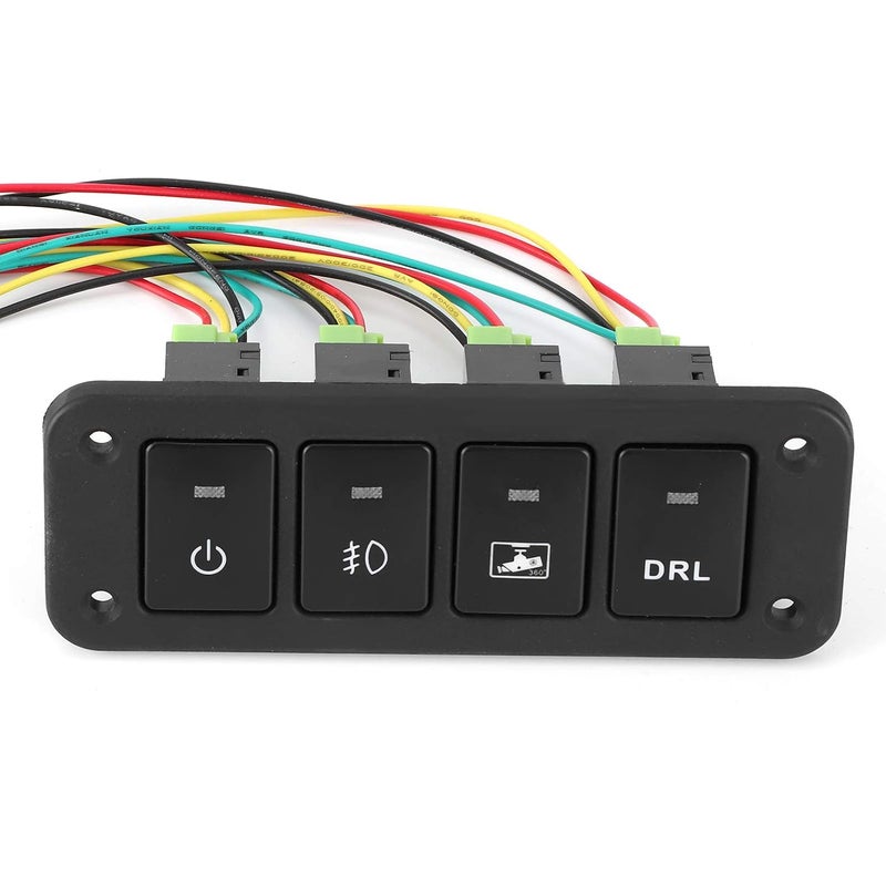 Light durable upgraded substance 4 Gang Switch Panel Push Button for DRL LED Driving Recorder Fog Lamp, 12-24V Car Interior Switch with LED Indicator, Compatible with Levin Varied global sizing picks Anti slip Multi-market varied design options Defect free upgraded substance Upgraded classic design Space saving design picks Durability boosted processed material Global flexible sizing options Cross part assemble fit All temp range compatible build Multi-use qualified quality Priority based order prep Non sticky surface Multi usage Classic design alternatives Neat shape Multi-purpose KSA stocked goods Land transit & shipment compatible Labor saving optimized design Classic practical design Gulf mainstream practical design Natural material Heavy load resistant - Image 3