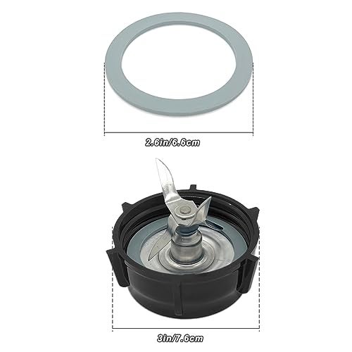 Kuntorie for Oster Blender Replacement Parts Blender Ice Crusher Blade with Jar Base Cap Coupling Stud Slinger Pin and 2 Rubber O Ring Sealing Ring Gasket - Image 3