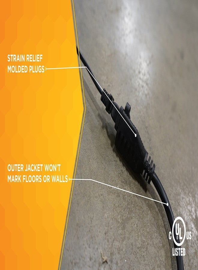 Woods General Purpose Extension Cord (15 Ft, Black, 16/3 Gauge) - Image 4