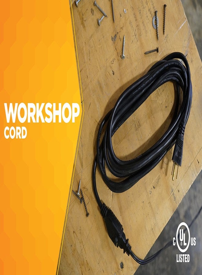 Woods General Purpose Extension Cord (15 Ft, Black, 16/3 Gauge) - Image 2