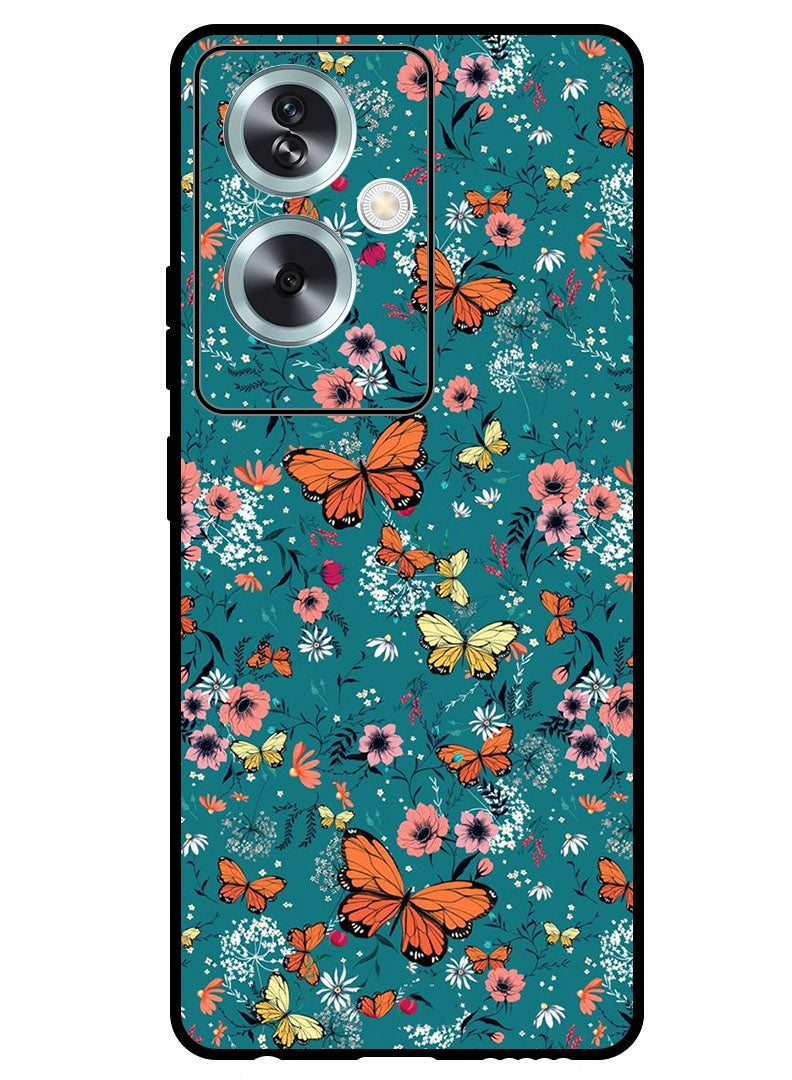 Theodor Protective Case Anti Scratch Shock Proof Bumper Cover For Oppo A2 Butt Flowers - Image 1