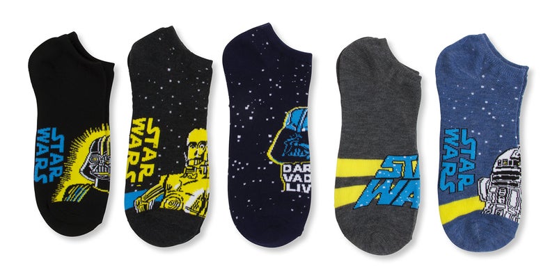 STAR WARS Star Wars Men's 5 Pack No Show Socks, Multi, 10-13 (681016) - Image 3