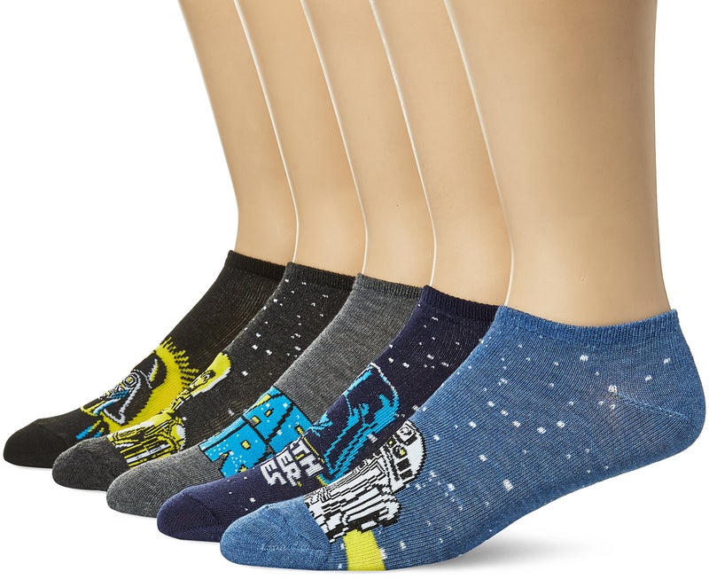 STAR WARS Star Wars Men's 5 Pack No Show Socks, Multi, 10-13 (681016) - Image 1
