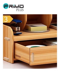 PRIMO PLUS Wooden Pen Holder Storage Box Brown  - Image 5