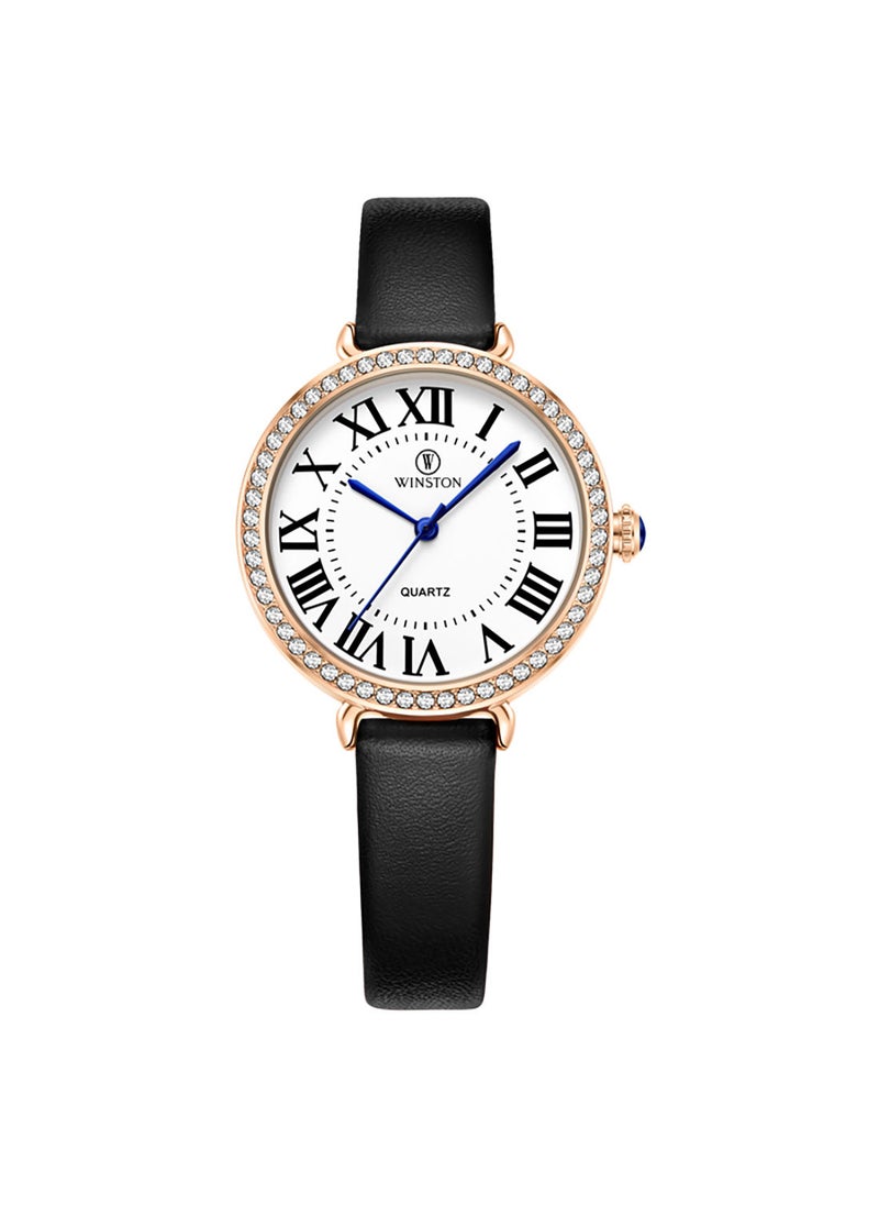 WINSTON - Leather Analog Watch Set WWT6847 - Image 1