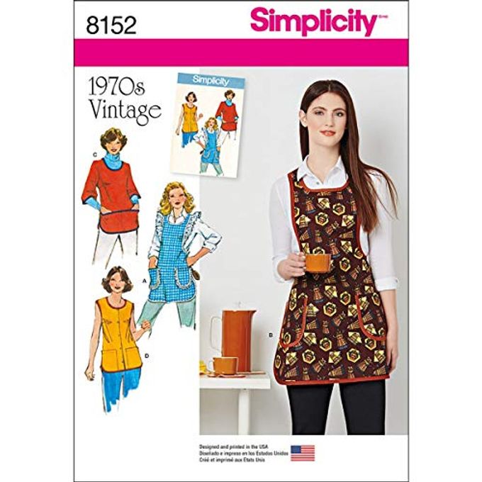 Simplicity Vintage Simplicity 8152 1970's Fashion Vintage Apron Sewing Pattern, XS-L - Image 4