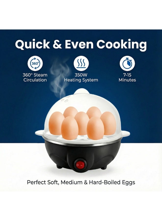  أورا سيليكت طباخ بيض كهربائي سريع | طباخ بيض كهربائي سريع | سعة 7، إيقاف تشغيل تلقائي وسهل التنظيف | للحصول على بيض مسلوق ناعم أو متوسط أو صلب مثالي في دقائق - Image 2