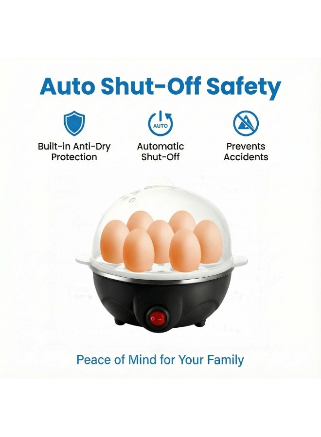  أورا سيليكت طباخ بيض كهربائي سريع | طباخ بيض كهربائي سريع | سعة 7، إيقاف تشغيل تلقائي وسهل التنظيف | للحصول على بيض مسلوق ناعم أو متوسط أو صلب مثالي في دقائق - Image 3