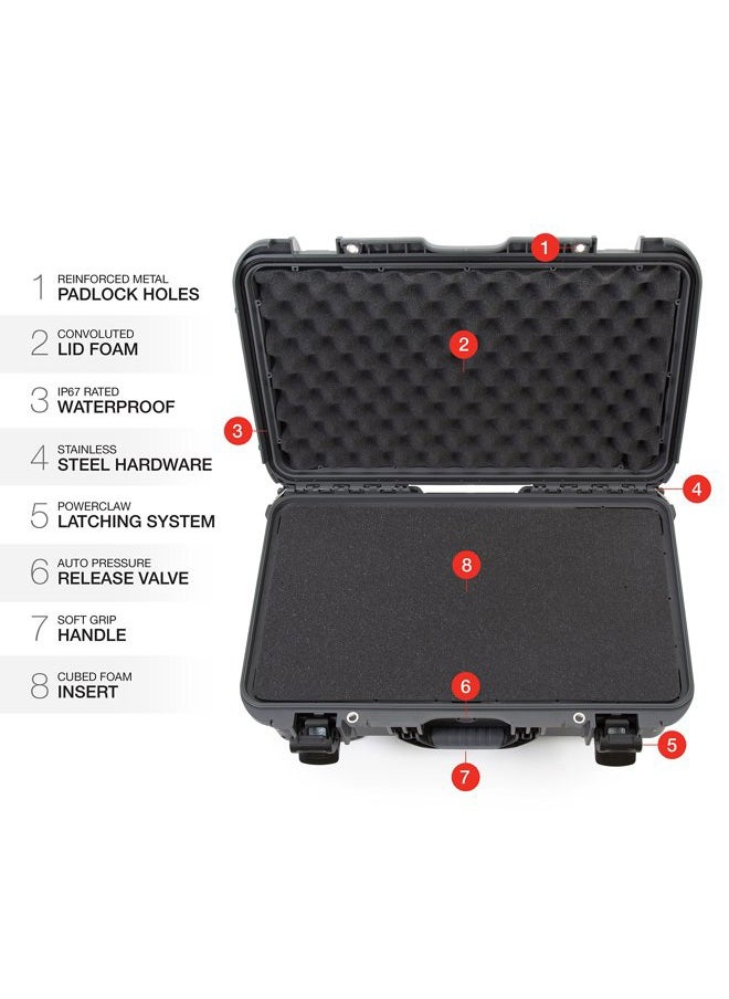 Nanuk - Wheeled Series 935 Lightweight NK-7 Resin Waterproof Protective Case and Foam Insert - Graphite - Image 1