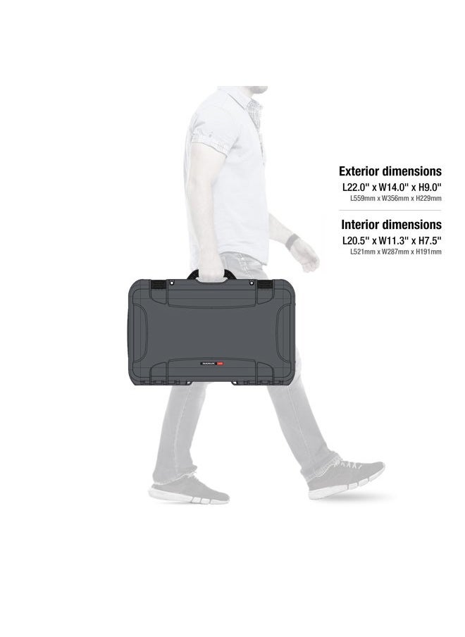 Nanuk - Wheeled Series 935 Lightweight NK-7 Resin Waterproof Protective Case and Foam Insert - Graphite - Image 1