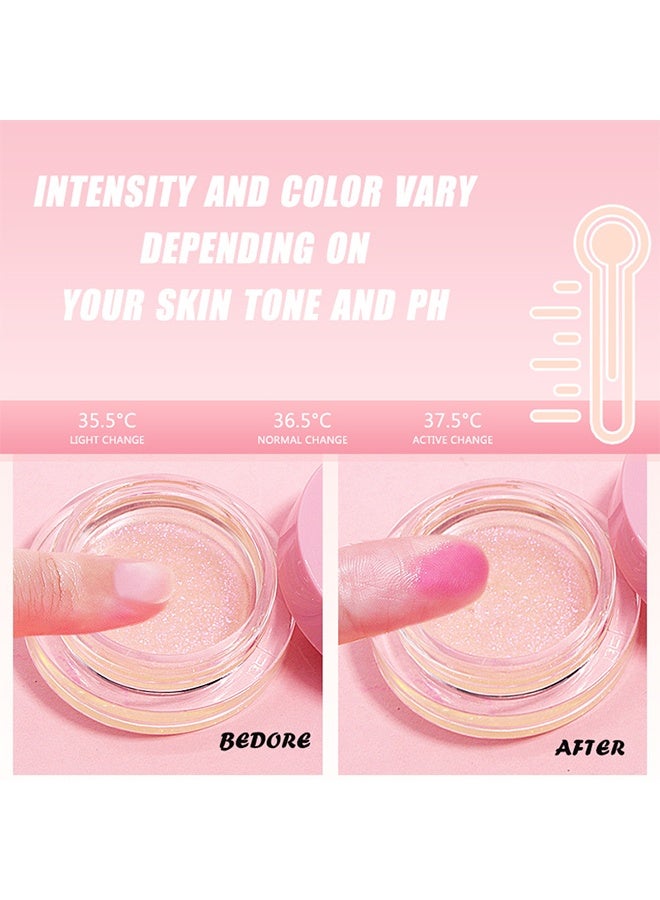 كريستال تغيير لون أحمر الخدود الخد والشفاه تغيير لون جل أحمر الخدود ، ترطيب وطويلة الأمد ، طبيعي وفلاش كريمي ، تغيير لون درجة الحرارة - Image 2