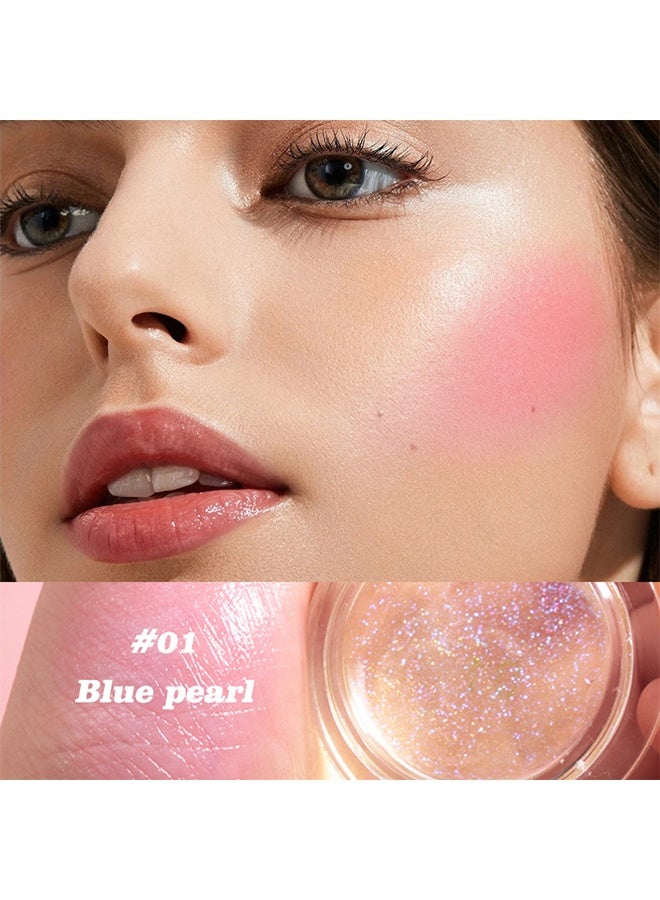 كريستال تغيير لون أحمر الخدود الخد والشفاه تغيير لون جل أحمر الخدود ، ترطيب وطويلة الأمد ، طبيعي وفلاش كريمي ، تغيير لون درجة الحرارة - Image 3