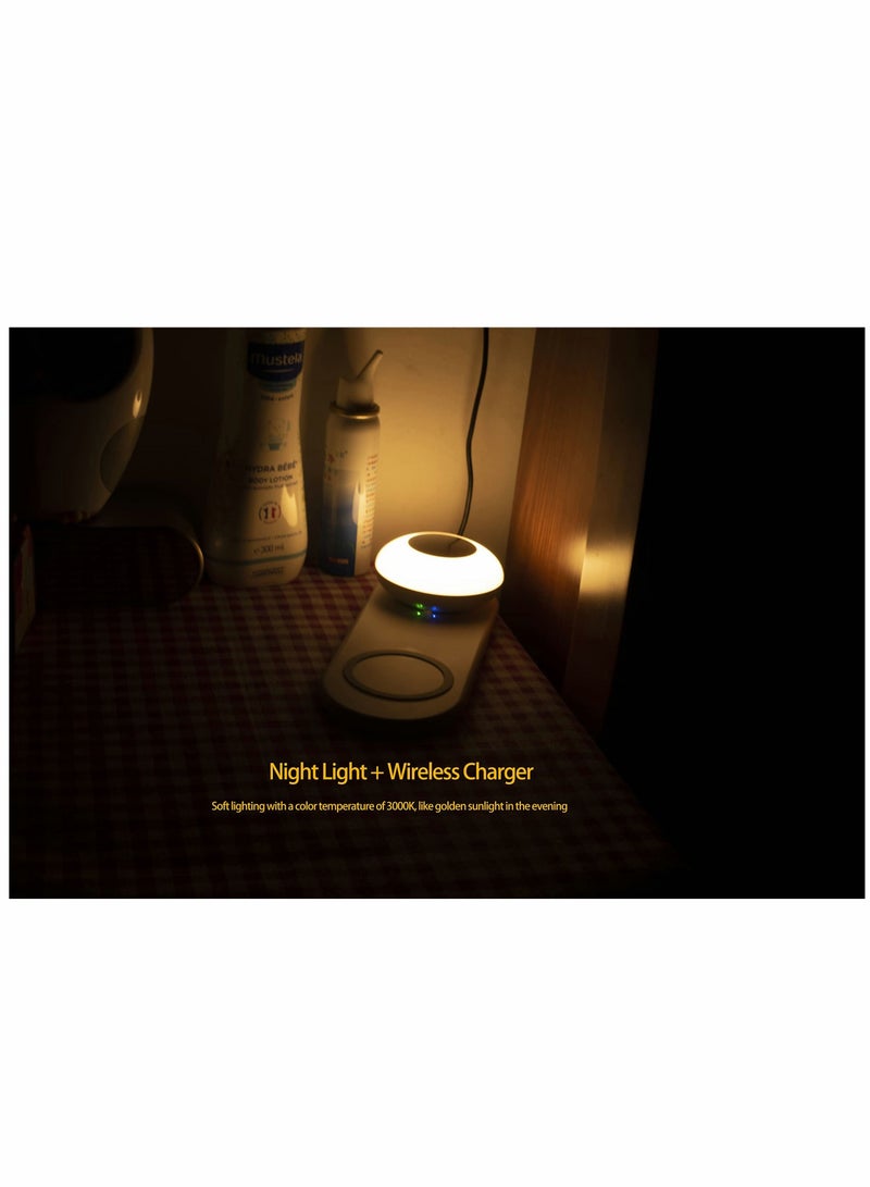 SYOSI Detachable Bedside Lamp with Wireless Charging, Magnetic Touch Stepless Dimming, for Reading, College Dorm, Bedroom, Living Room, Nightstands, Office - Image 3