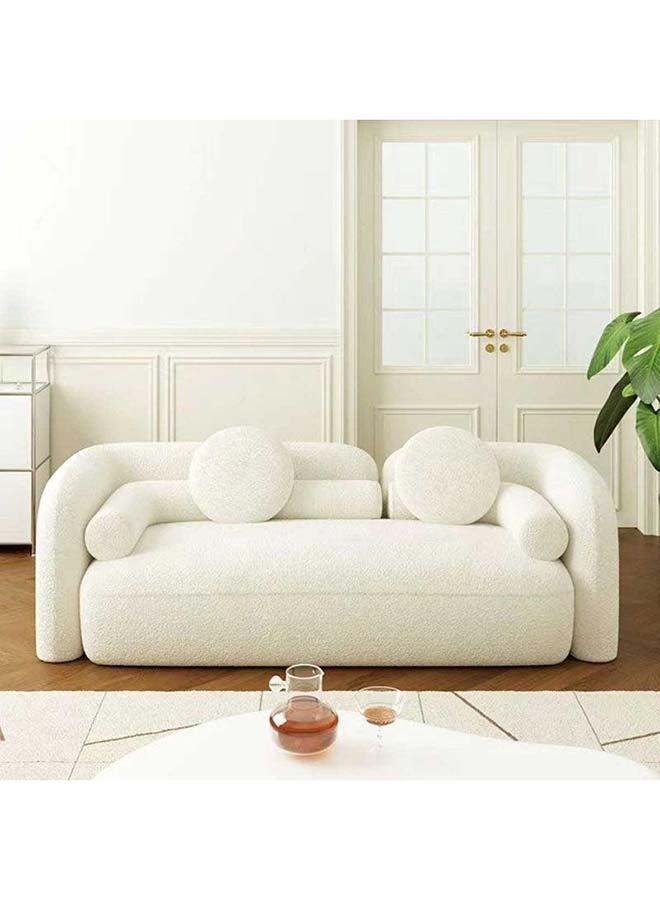 Al Home Cozy Chic: 2-Seater Boucle Sofa in Elegant Beige By Alhome 230x85 cm