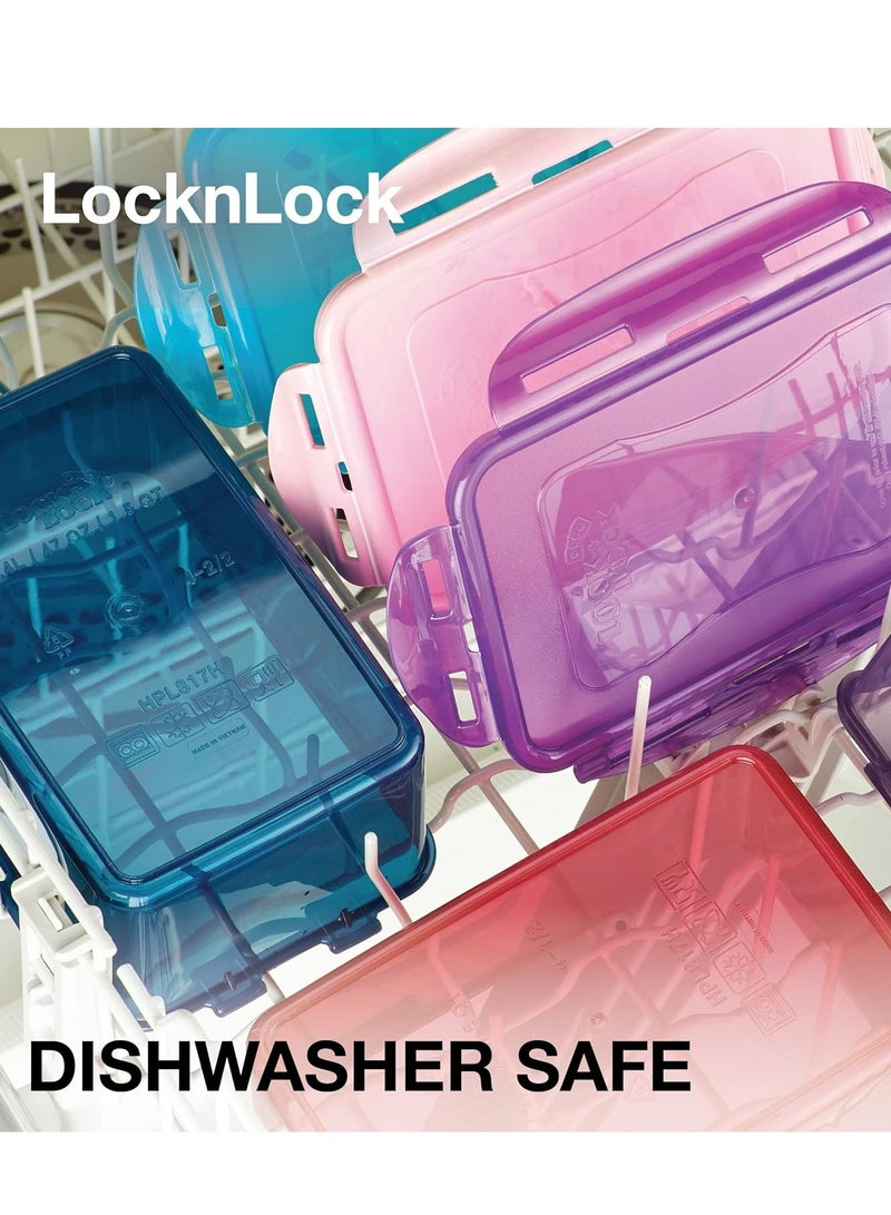 لوك آند لوك علبة طعام مربعة محكمة الغلق صديقة للبيئة من لوك لوك بسعة 870 مل - آمنة للاستخدام في الميكروويف والفريزر وغسالة الأطباق - Image 4