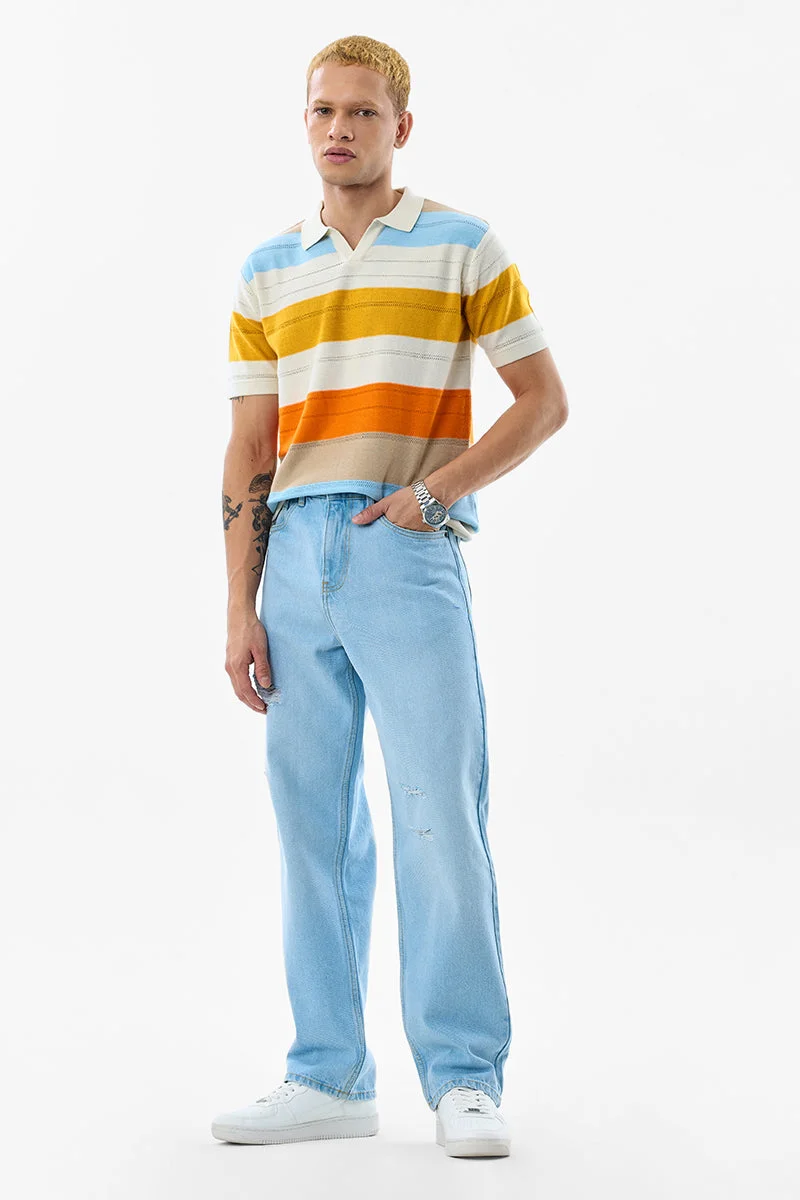 SNITCH Loose Fit Distressed Jeans