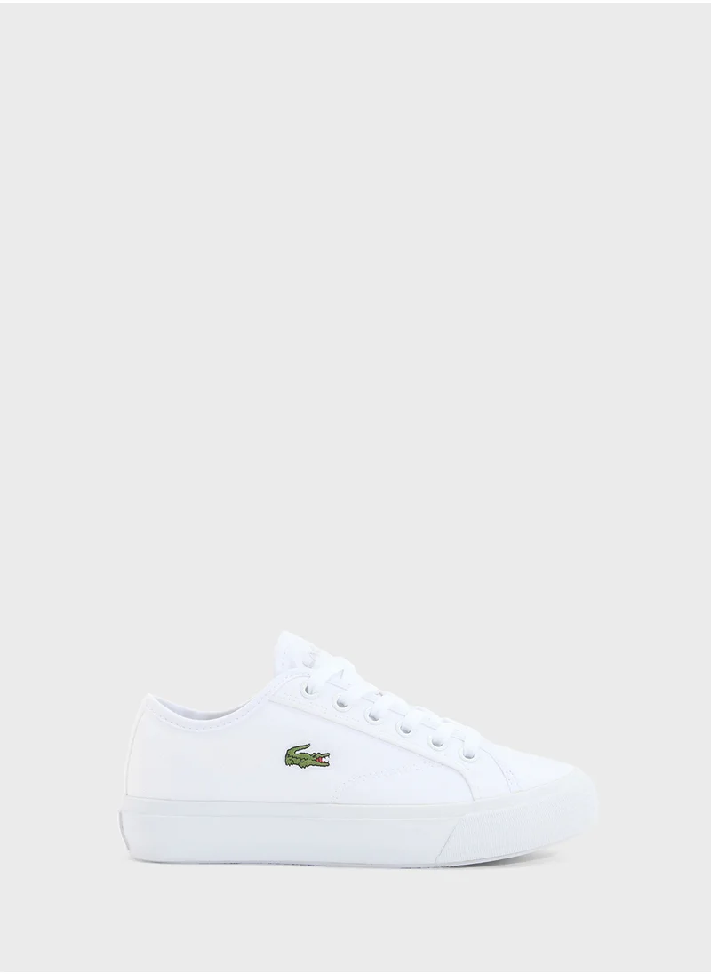 لاكوست Kids Vulcanized  Lace Up Low Top Sneakers