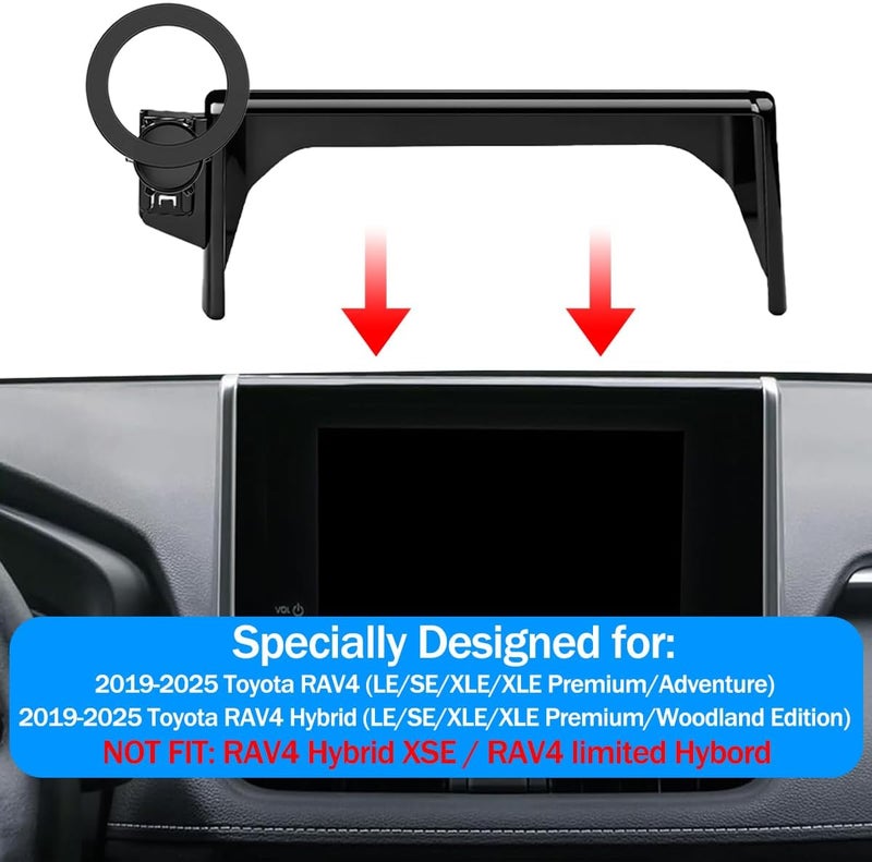 Hesanzol Car Phone Holder for Toyota RAV4 2025 2019-2024 7/8-Inch Screen, Cell Phone Mount Compatible with MagSafe - Image 2
