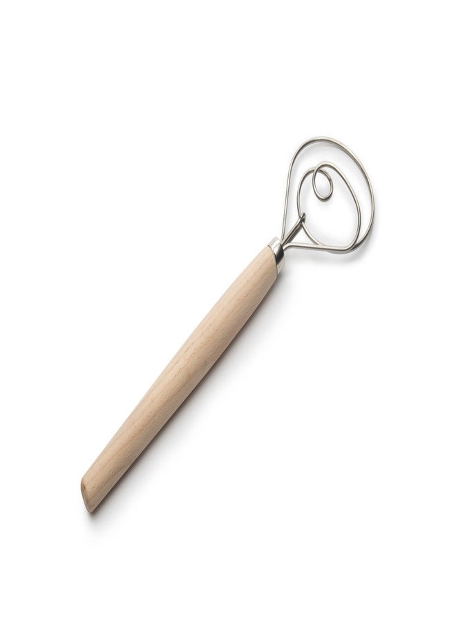 Fox Run Danish Dough Whisk, Stainless Steel/Wood 0.75 x 3.25 x 12.25 inches - Image 2
