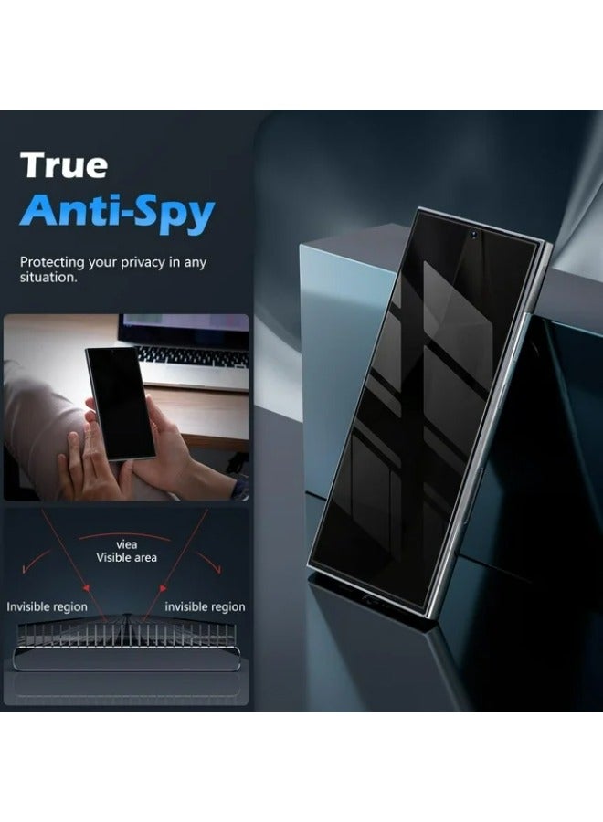 Privacy Screen Protector for Samsung Galaxy S24 Ultra, 9H Hardness Tempered Glass Protector, Anti-Scratch, Anti-Spy, HD S-TOP - Image 5