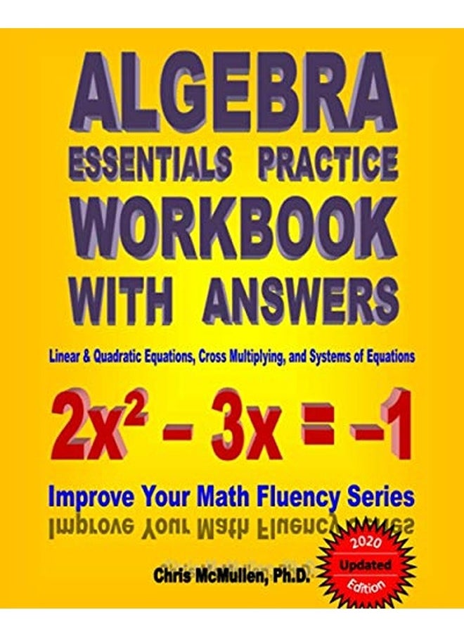 null - Algebra Essentials Practice Workbook With Answers Linear And Quadratic Equations Cross Multiplying - Image 1