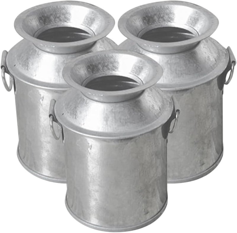Mini Metal Flower Buckets Rustic Decor For Tiny House Doll Crafts Landscapes - Image 1