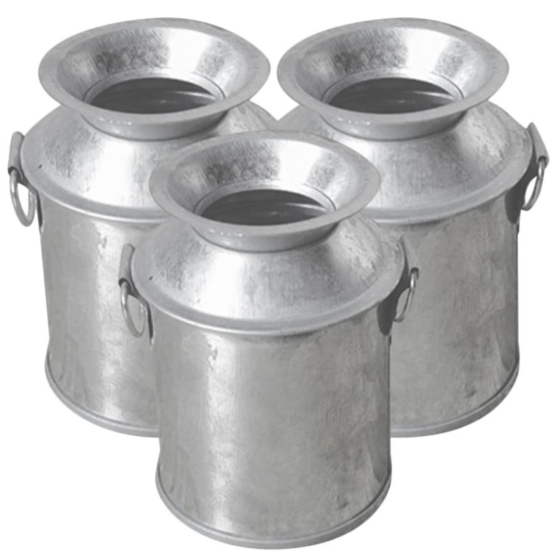 Mini Metal Flower Buckets Rustic Decor For Tiny House Doll Crafts Landscapes - Image 2