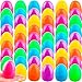 Haconba 54 Pack 4 Inch Fillable Easter Eggs Large Colorful Easter Egg Bulk Big Plastic Flat Bottom Easter Egg for Easter Basket Fillers Egg Hunt Party Supplies 6 Colors - Image 2