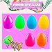 Haconba 54 Pack 4 Inch Fillable Easter Eggs Large Colorful Easter Egg Bulk Big Plastic Flat Bottom Easter Egg for Easter Basket Fillers Egg Hunt Party Supplies 6 Colors - Image 4
