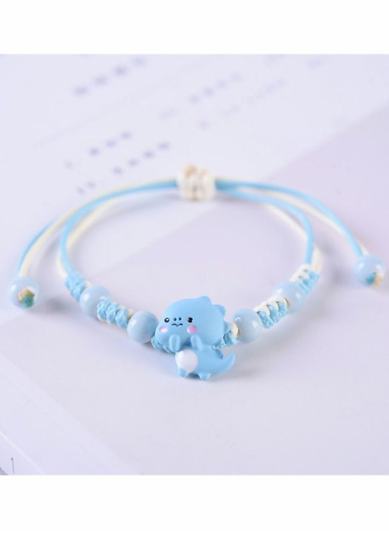 Y&D - Bracelets, cartoon bracelet, ceramic small dinosaur for girl student girlfriend gift, Protection Friendship Wish Bracelet Jewelry, Women Girls, 4 Pcs - Image 1