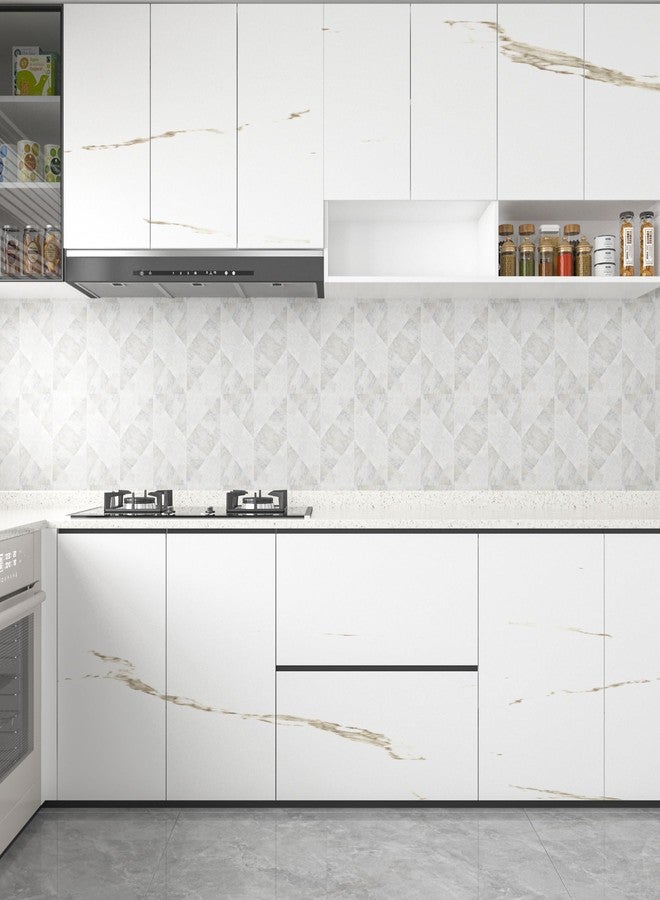 Decotalk 30"x120" Countertop Contact Paper Marble Contact Paper White Vinyl Wrap for Countertops Matte Marble Vinyl Wrap Peel and Stick White Wallpaper Peel and Stick Waterproof Counter Cover - Image 3