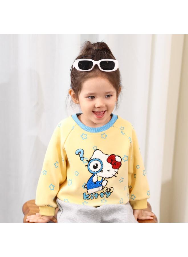 Luson Little O Dad Baby Girl Cartoon Sweatshirt  Autumn New Baby Round Neck Cute Stylish Top - Image 2
