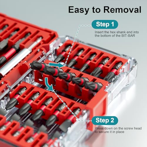 YOSIGHT 30Pcs Screwdriver Bit Set, S2 Steel Impact Bits with Magnetic Phillips, Slotted, Torx, Hex & Allen, Storage Case Included, for Electric Drills, Power Screwdrivers, DIY, Woodworking, Construction - Image 5
