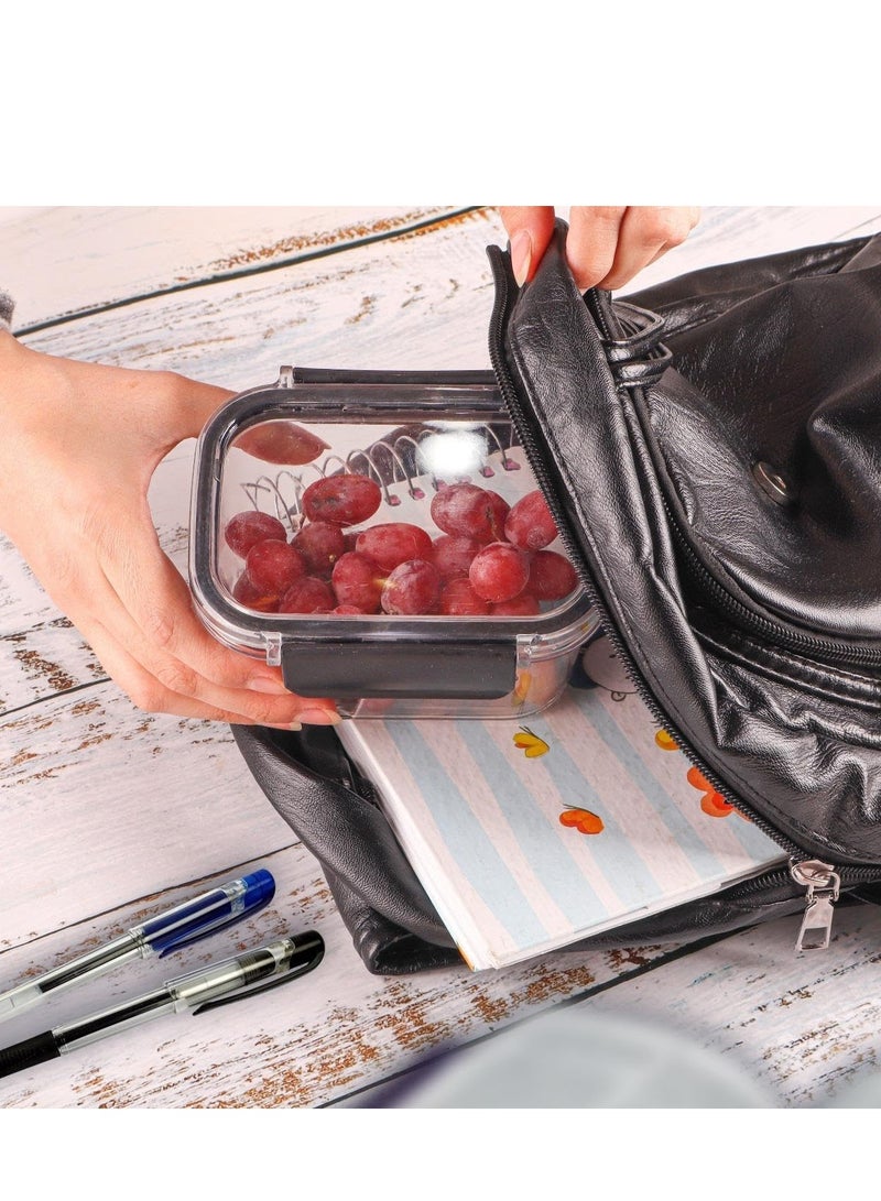 فينيكس طقم علبة حفظ طعام للثلاجة من الاكريليك 3 قطع مع قفل محكم الغلق وجوانب سيليكون شفافة - × 400 مل متعدد الألوان - Image 3