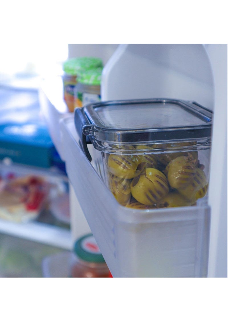 فينيكس طقم علبة حفظ طعام للثلاجة من الاكريليك 3 قطع مع قفل محكم الغلق وجوانب سيليكون شفافة - × 400 مل متعدد الألوان - Image 2