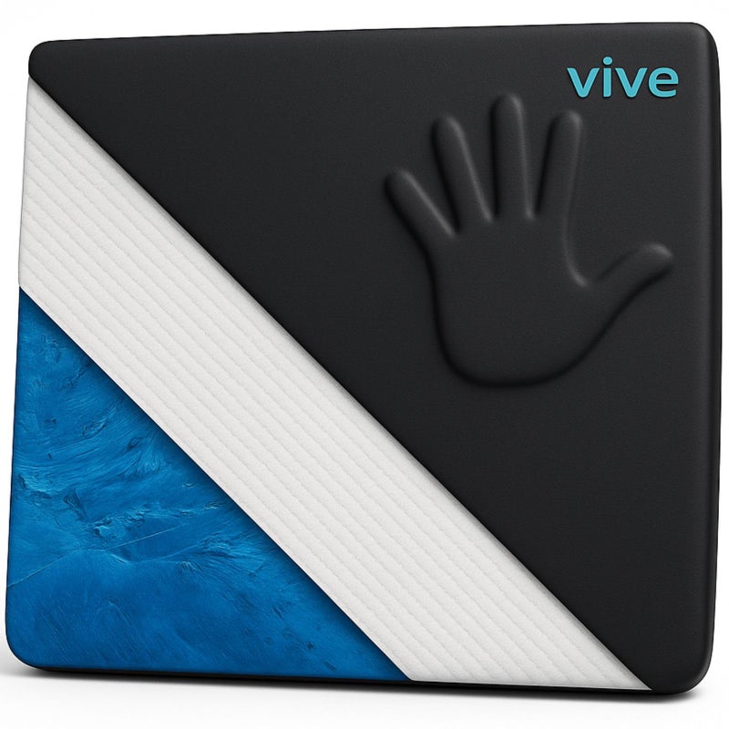 Vive Wheelchair Cushion Gel Seat Pad for Coccyx Orthopedic Back Support Sciatica Tailbone Pain Relief Waterproof Cover 4 Layer Foam Support Comfort for Pressure Sore Ulcers