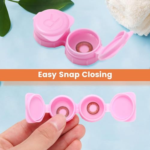 SUSUB 15-Pack Flip-Top Contact Lens Tight Lid Case Holder Storage Box Container Assorted Colors - Image 4
