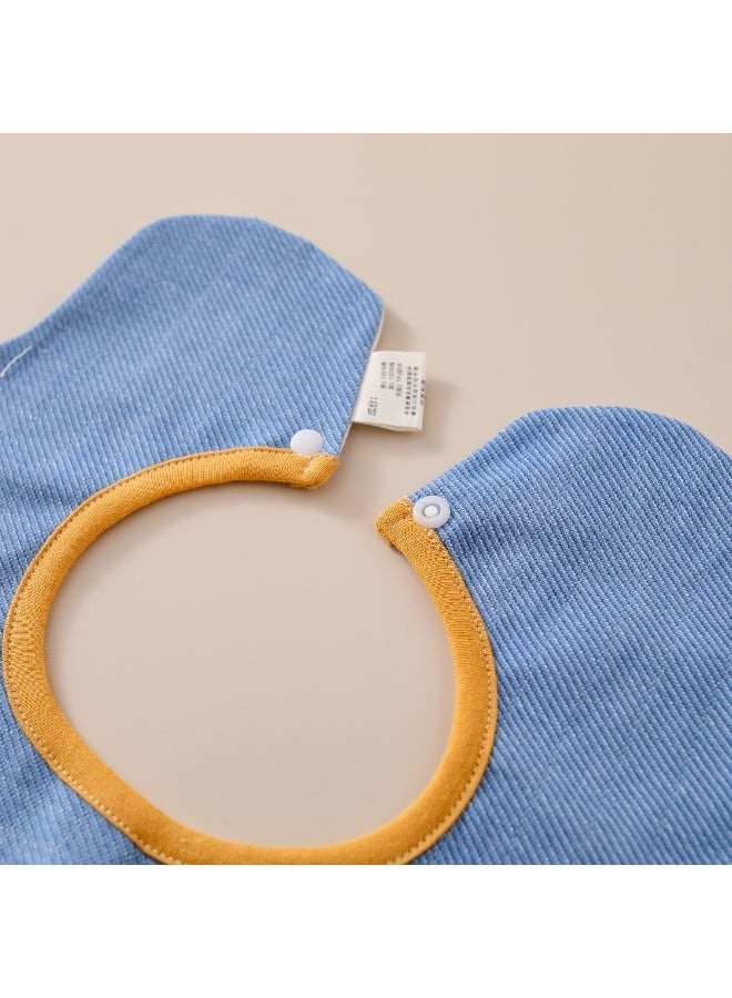 3-Pack Infant Bibs - 360° Rotatable Waterproof Cotton Drool Bibs for Newborns, Anti-Spit Milk Essentials with Petal Design - Image 5