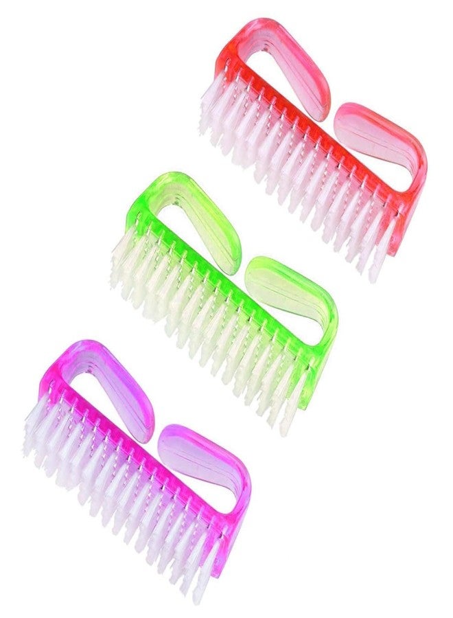 Gonegal Nail Cleaning Brush, Fingernail Brush with Plastic Handle Nail Scrubber for Cleaning Toenails - Easy to Use Nail Scrub Brush - Nail Cleaner Brushes (Pack of-3) - Image 1