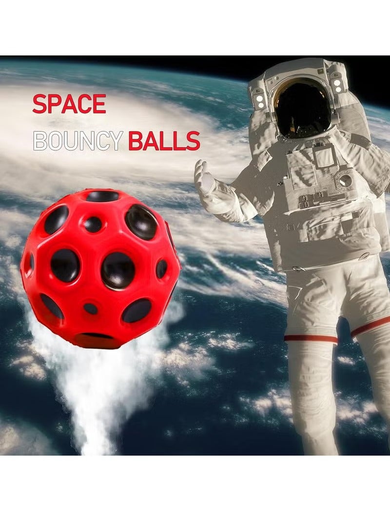 Beauenty 3 Pack Space Moon Balls, Super High Bouncing Ball, Pop Sounds Meteor Space Ball, Pop Bouncing Ball Rubber Bounce Ball for Kids Adults, Sport Training Ball for Indoor and Outdoor - Image 4
